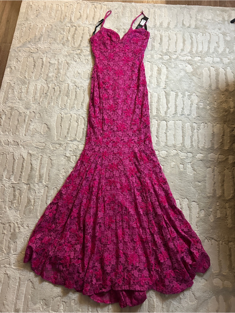 Fashion Nova Fuchsia Floral Maxi Skirt